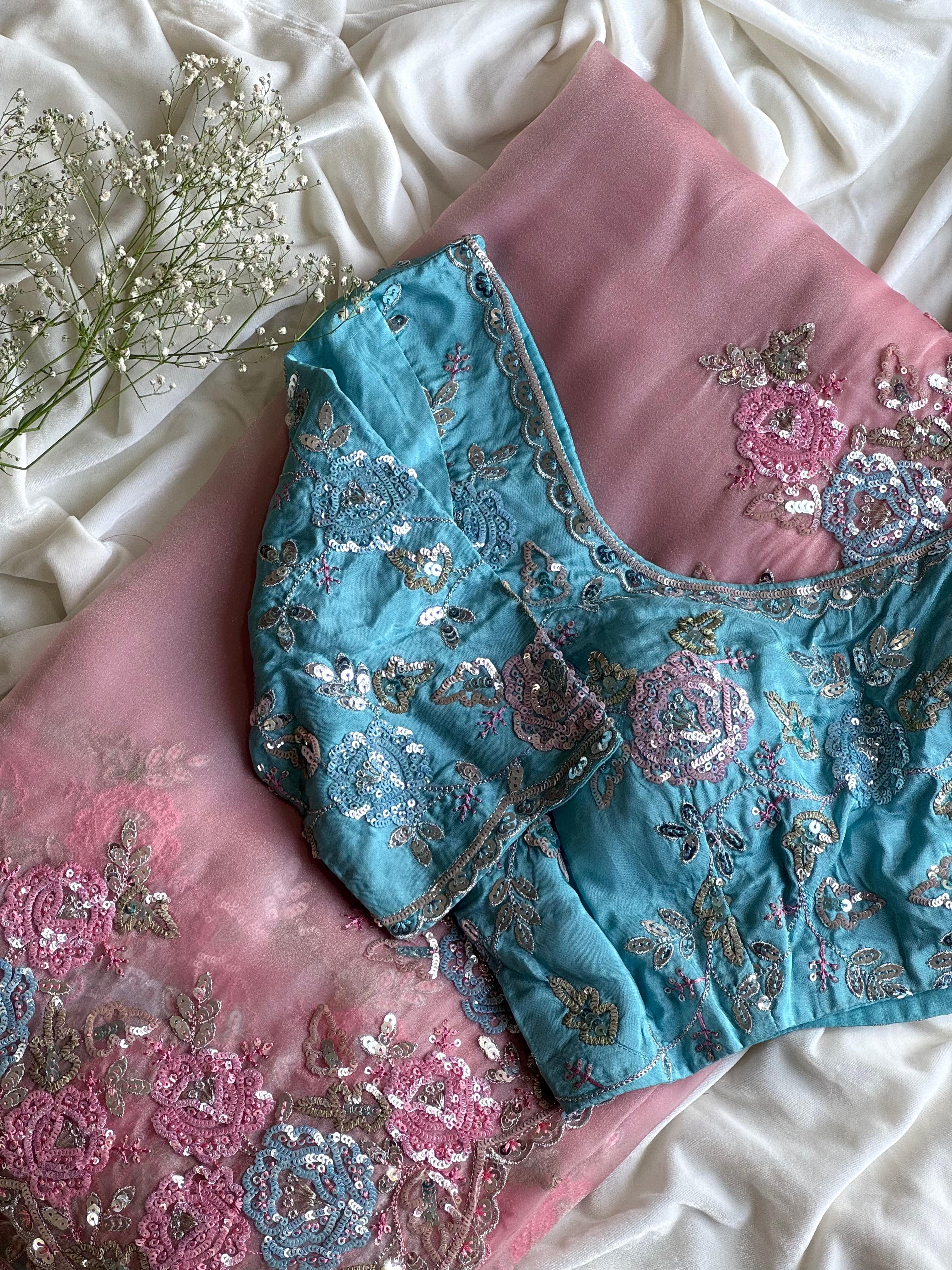 Aasmani Gulab Luxe Saree