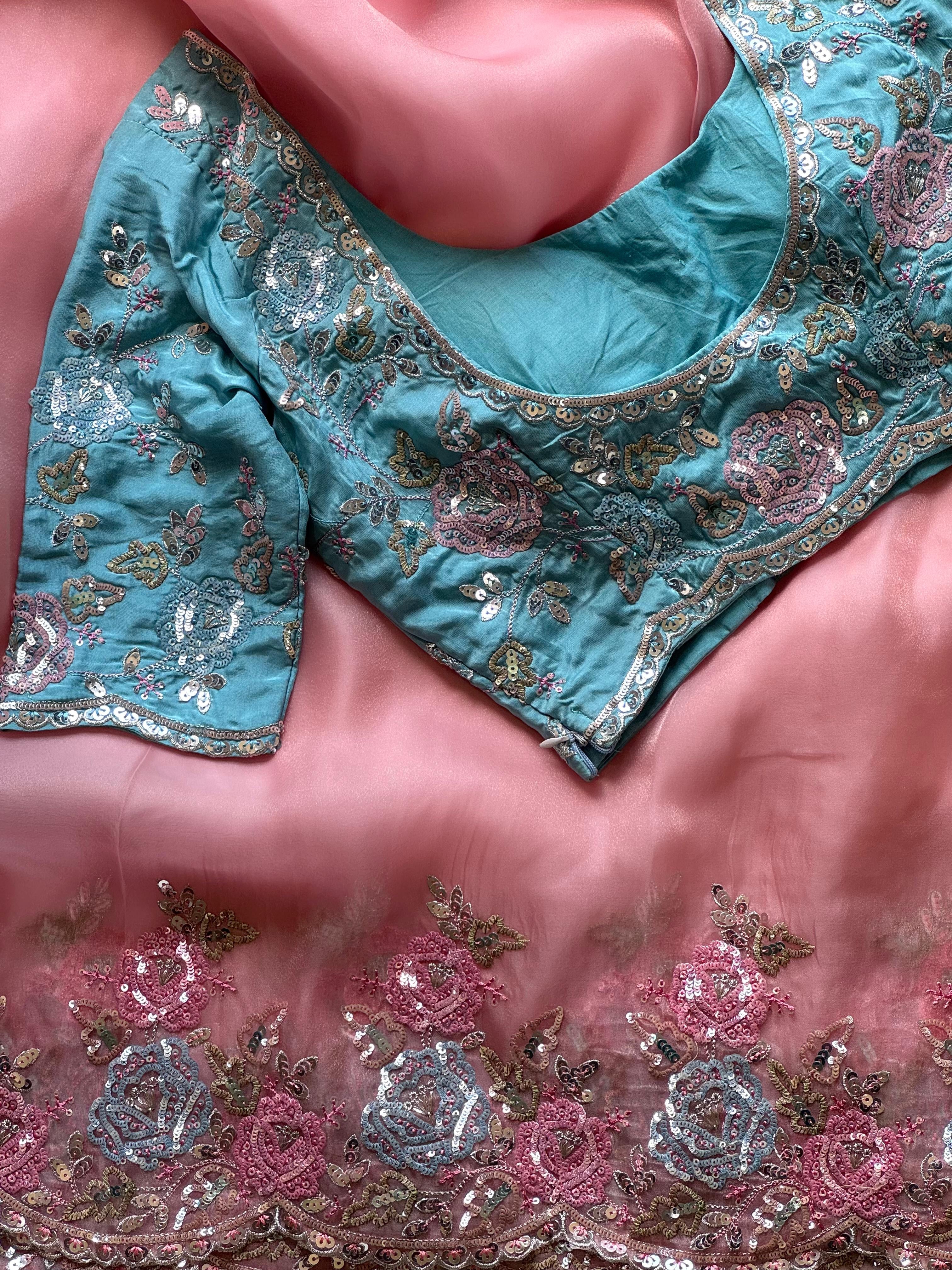 Aasmani Gulab Luxe Saree