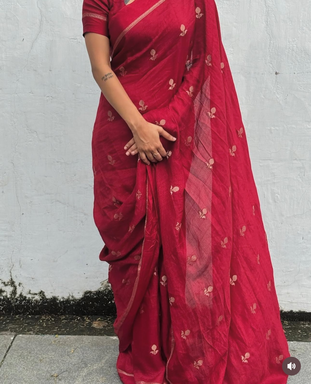 Chandrika Viscose Saree(Red)